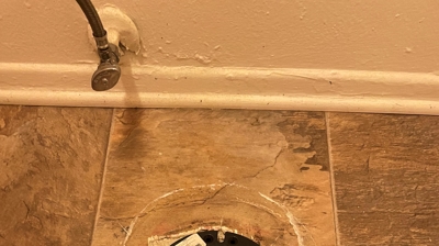 before toilet installation Photo