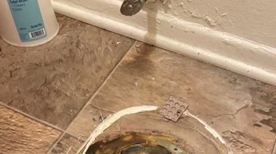 before toilet installation Photo