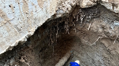 main water line in ground Photo