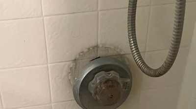 Shower Handle before Photo